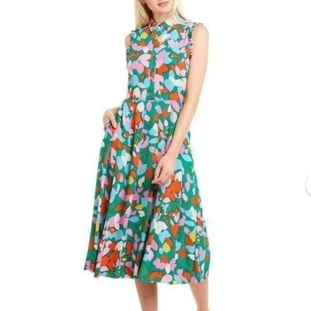 J.crew ladies sleeveless floral dress size 6 never worn without tags